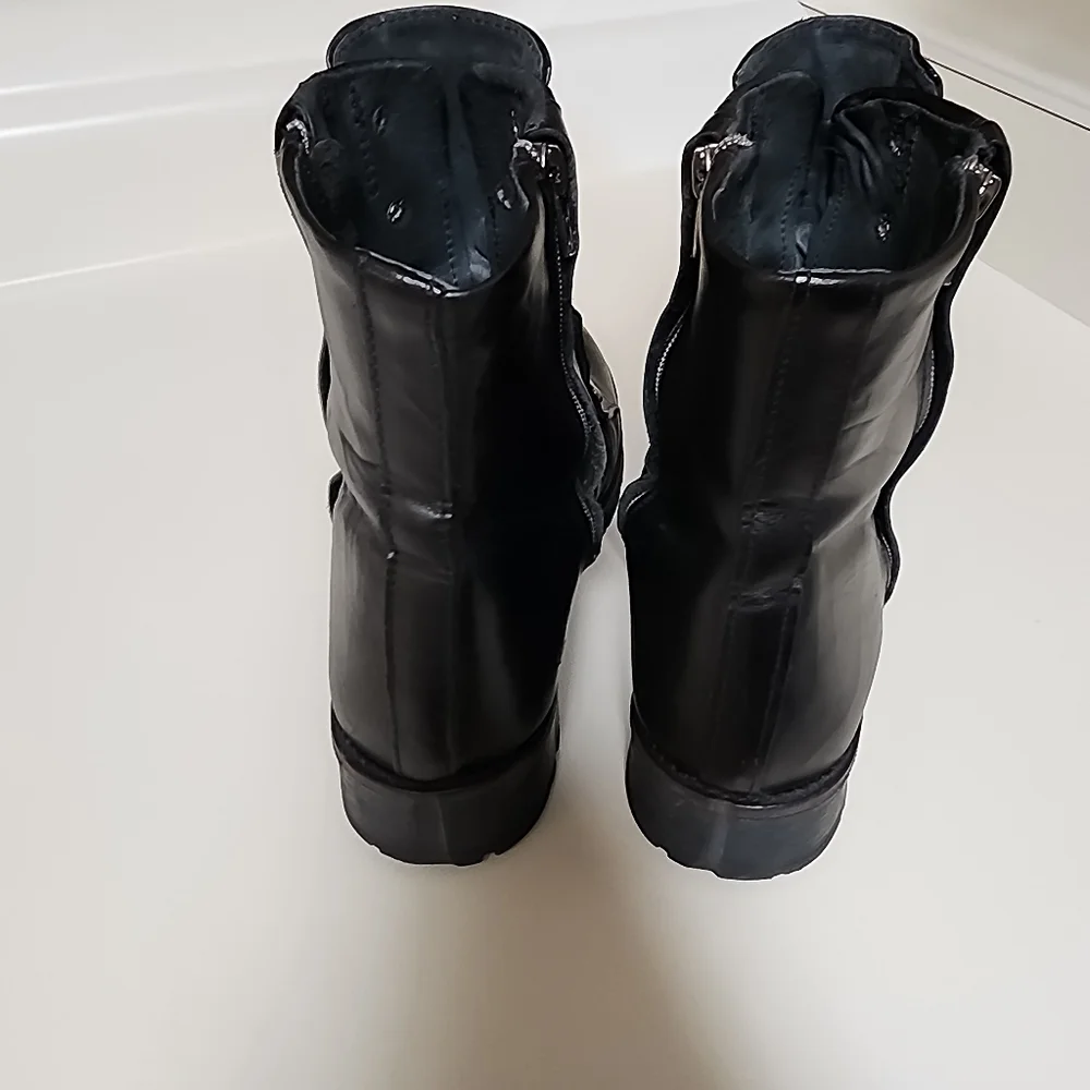 Bernie Mev Genuine Leather Military Combat Style Boots Size 39 Women's Size 8.5 - Picture 7 of 8